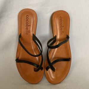 COCOBELLE Made in Italy Black and cognac leather SIZE 6/36 classy straps